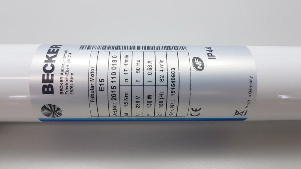 Becker E 15 Düz Panjur Motoru
