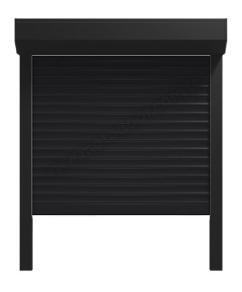 SL-39/24 Antrasit Alüminyum Poliüretan Dolgulu Kutulu Panjur 100cm - 100cm - Butonlu Motorlu Panjur